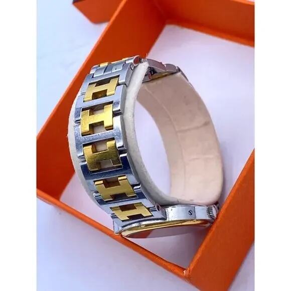 Authentic Hermès Two-Tone Stainless Steel Watch 24mm - Picture 6 of 12